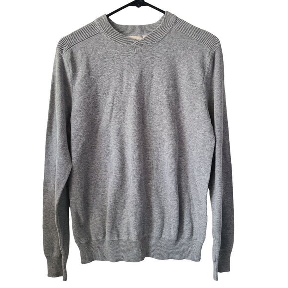 Express Y2K US Men's Size S Precision Fit 100% Cotton Gray Crewneck Sweater - Picture 1 of 10